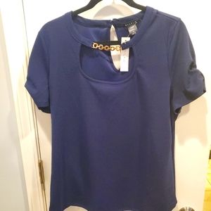 NWT Dark Blue professional blouse 1X